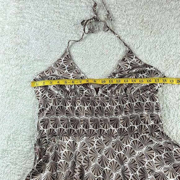 Alyn Paige patterned satin a line cocktail party halter dress, 13 14 - Picture 6 of 9